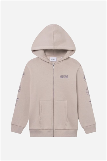 Les Deux Atlas Hoodie med dragkedja - Ljus sand